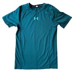 Under Armour Youth Large HeatGear Short Sleeve T-Shirt - Blue/Teal